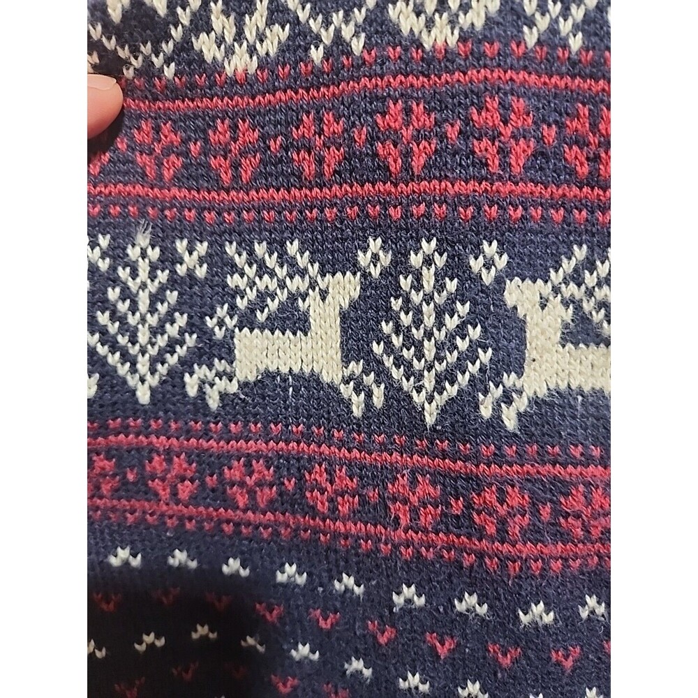 Vintage CHELSEA GARDENS Fair Isle Nordic Button Up Sweater Cardigan Womens Sz M - Picture 3 of 8